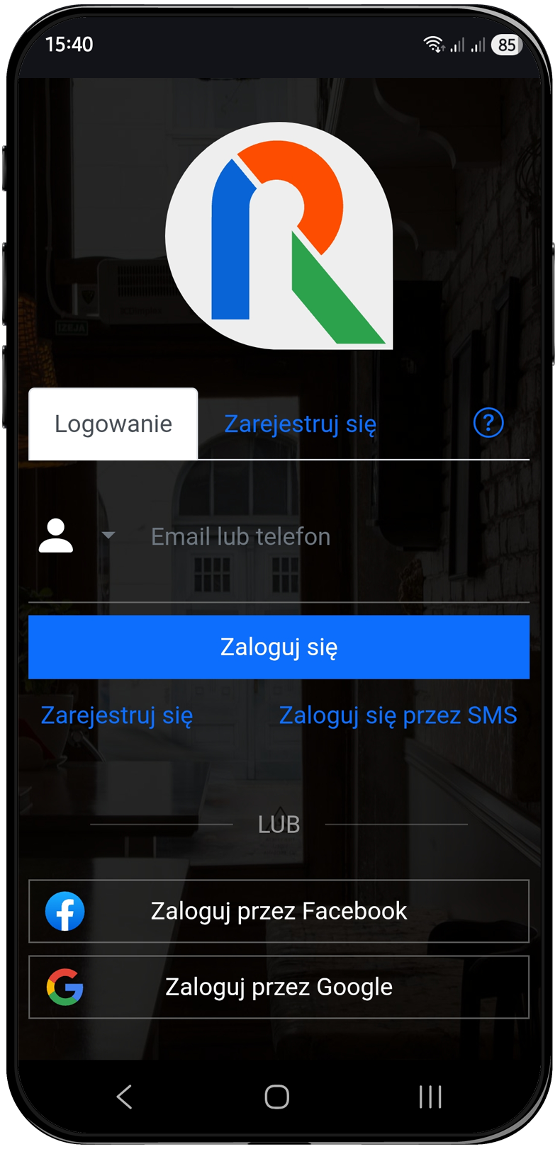 Rspot App - logowanie